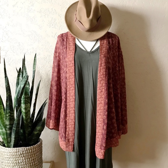 Mossimo Supply Co. Tops - MOSSIMO Burnt Clay Boho Kimono